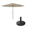 Pure Garden 10-Foot Outdoor Patio Umbrella with Base, Sand 50-LG1175B - alternate 1